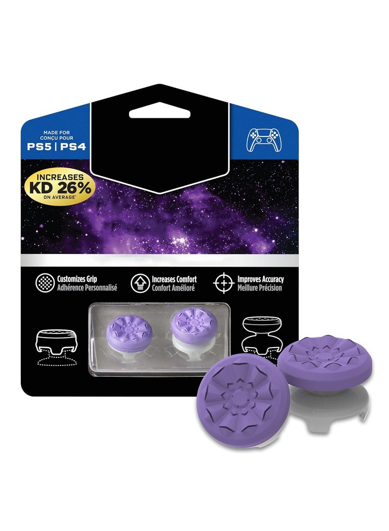 PS5 handle joystick cap non-slip universal silicone cap non-slip suitable for PS4 enhanced grip increased comfort towering convex thumb stick Purple - Image 1