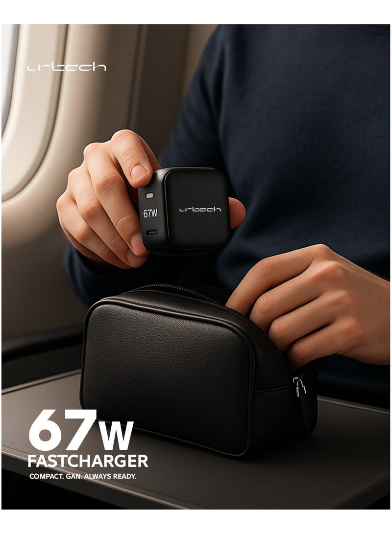 urtech URTECH 67W GaN Pro Executive Charger | Ultra-Compact Global Travel Power Adapter | Premium Fast Charging for MacBook, iPhone & Premium Devices - Image 5