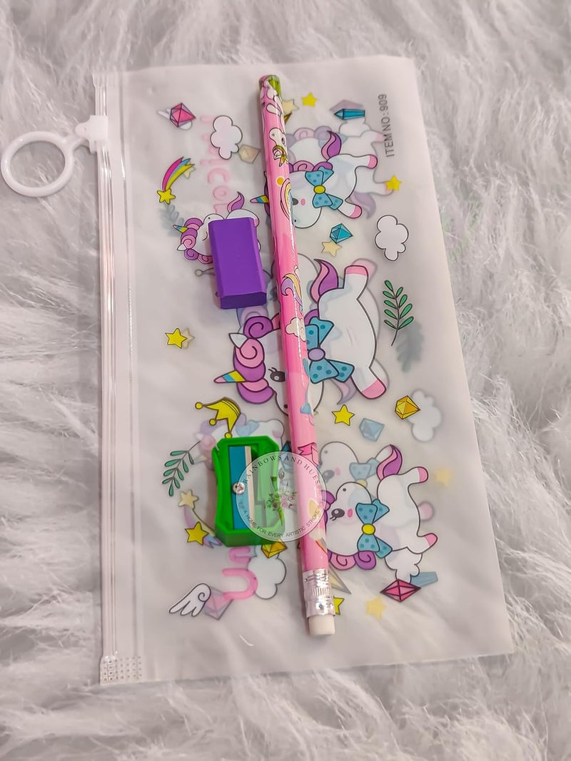 RH طقم قرطاسية متعدد الاستخدامات للأطفال الأفضل كهدية عودة، هدية حفلة للأطفال بالجملة (وحيد القرن) - Image 4