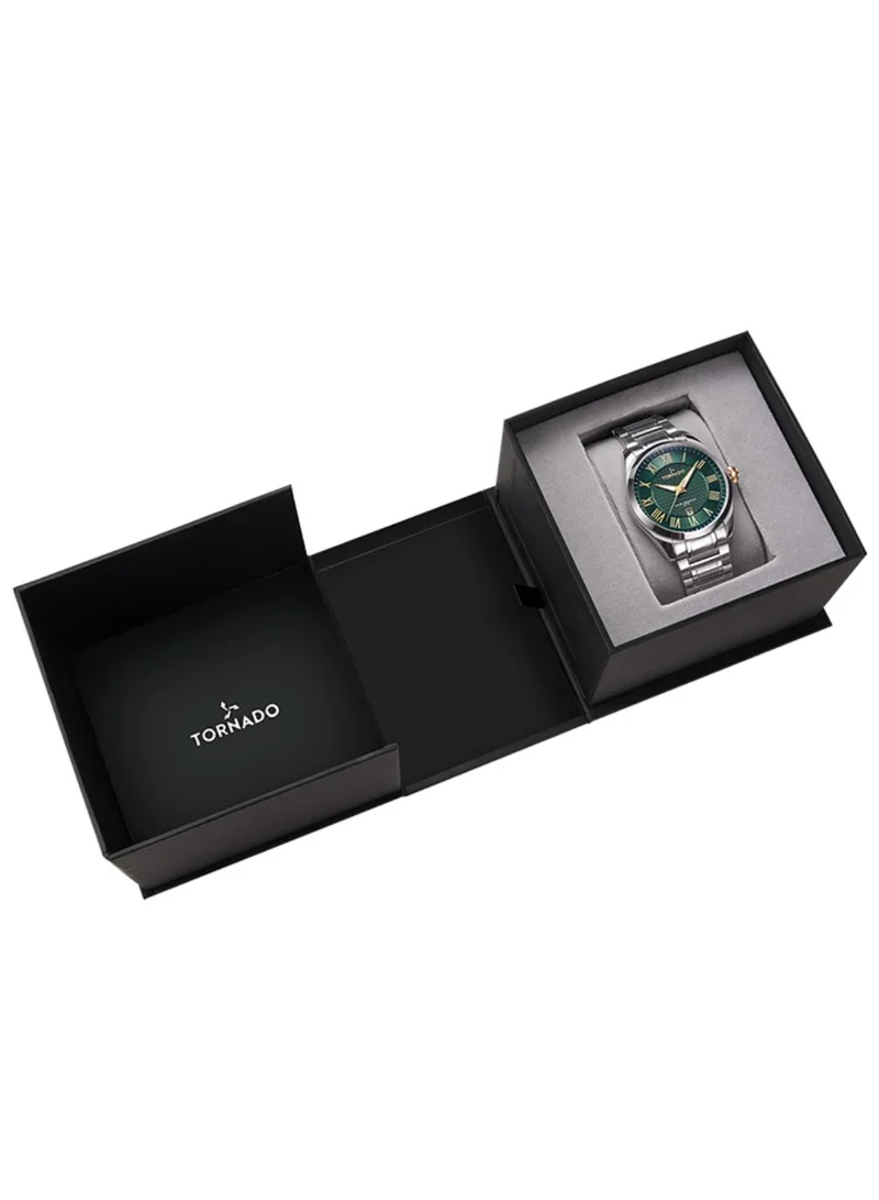 TORNADO Men's Stainless Steel Analog Watch T8007-SBSHG - 42x48 mm