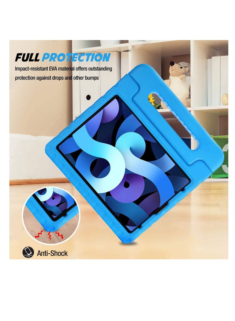 Super Protection Kids iPad 10th Gen Case with Pencil Holder Practical Handle Stand Shockproof iPad Cover for iPad Pro 11 M4 2024 and iPad Air 11 M2 2024 and iPad Air 11 M3 2025, Blue  - Image 4