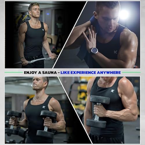 Kewlioo Men's Heat Trapping Pullover Sweat Enhancing Vest - Sauna Suit Shirt Compression Vest Shapewear Top for Gym Exercise - Image 4