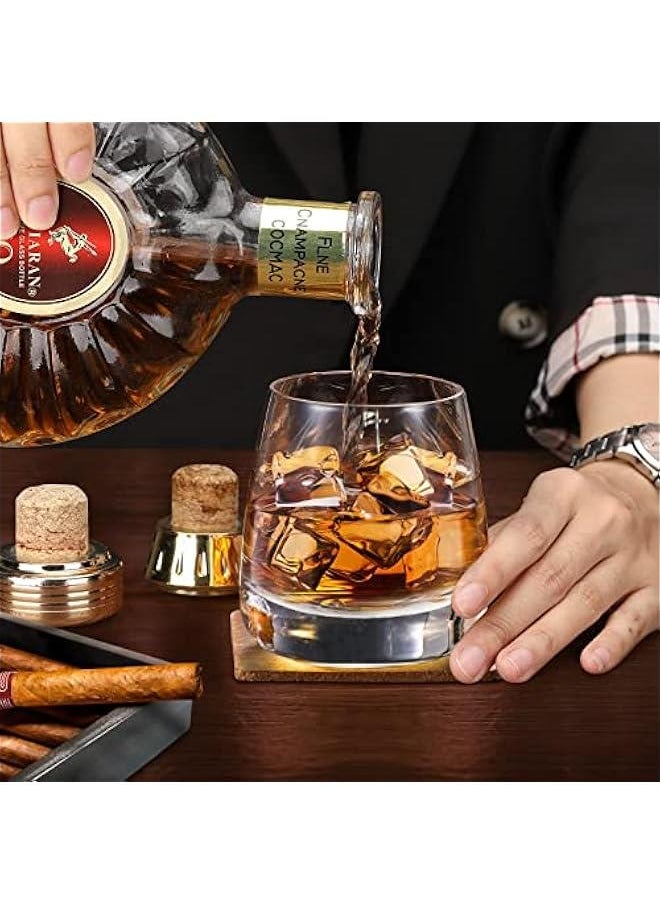 Generic - Crystal Whiskey Glasses Premium Old Fashioned Cocktails Glasses-Thick Weighted Bottom Rocks Glasses Hand Blown Scotch Glasses Set of 2  for Cocktail, Bourbon, Scotch Manhattans - Image 1