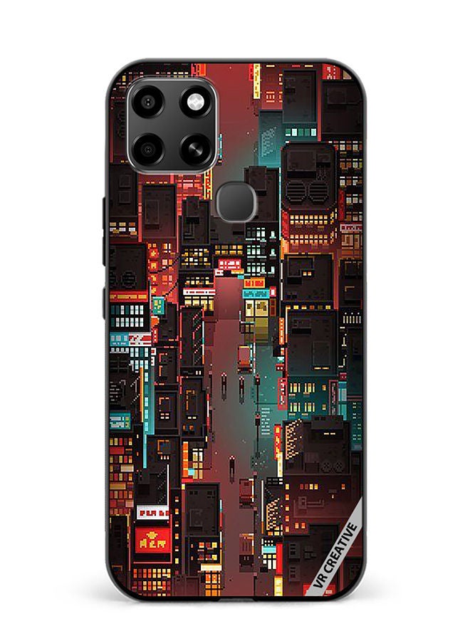 VR CREATIVE Protective Case Cover For Infinix Smart 6 Street Of Tokyo Design Multicolour - Image 1
