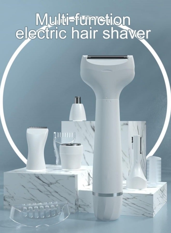Bikini Electric Shaver for Women 5 in 1 Electric Rechargeable Epilator Lady Painless Hair Remover for Bikini Area/Nose/Armpit/Eyebrow/Facial - Image 2