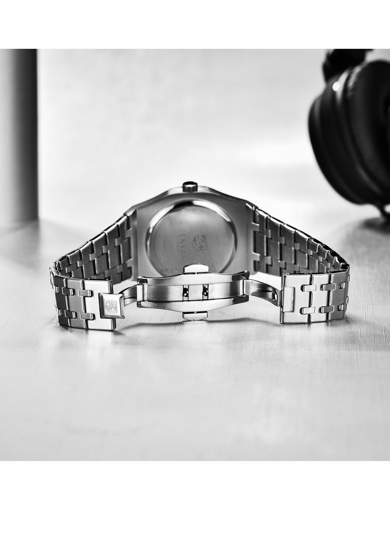 BENYAR - Watches for Men Watch Luxury Stainless Steel Quartz Waterproof Watch 5156 - Image 1