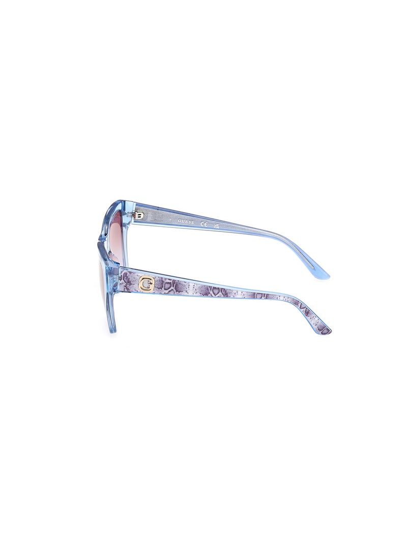 GUESS Women's UV Protection Square Shape Sunglasses - GU0011384F55 - Lens Size: 55 Mm - Shiny Light Blue - Image 2