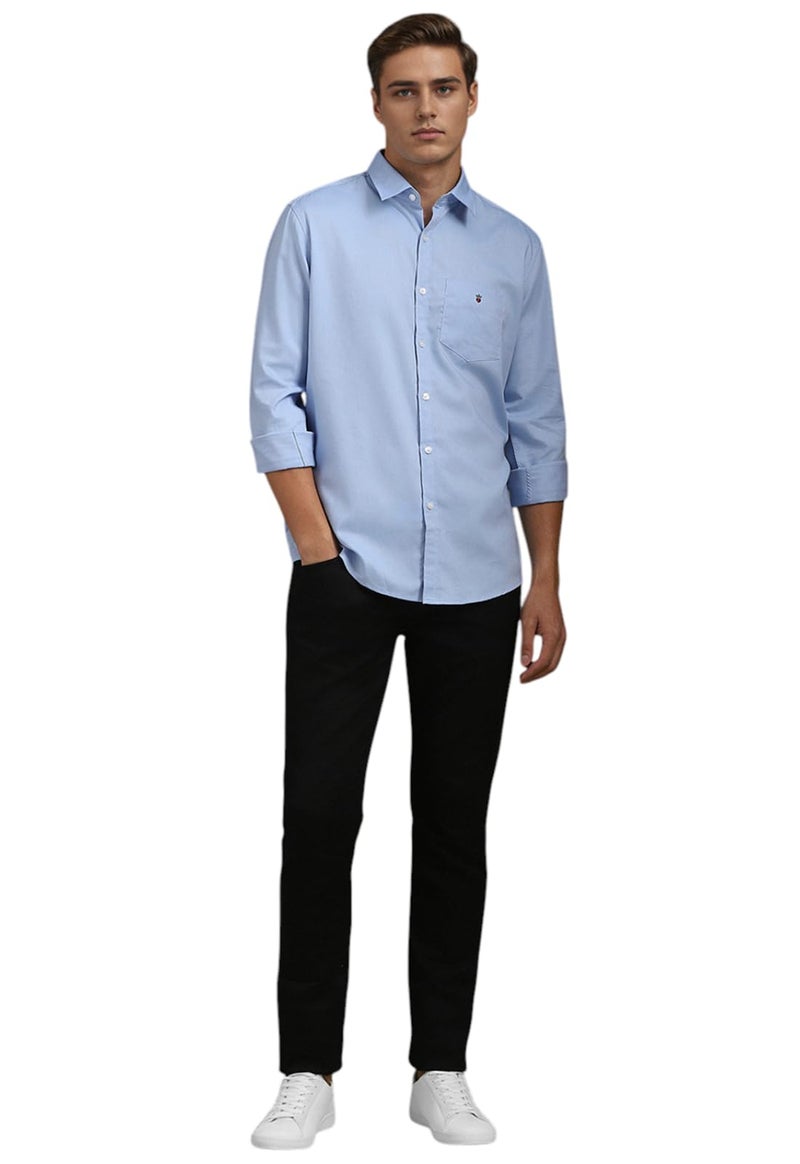 Louis Philippe Men's Cotton Solid Slim Fit Shirt (Lysfcslbg39926_Light Blue,42 - Image 5