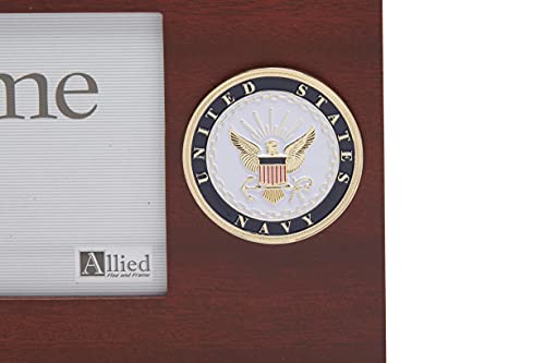 Allied Flag Allied Frame US Navy Medallion Desktop Landscape Picture Frame - 4 x 6 Inch - Image 2
