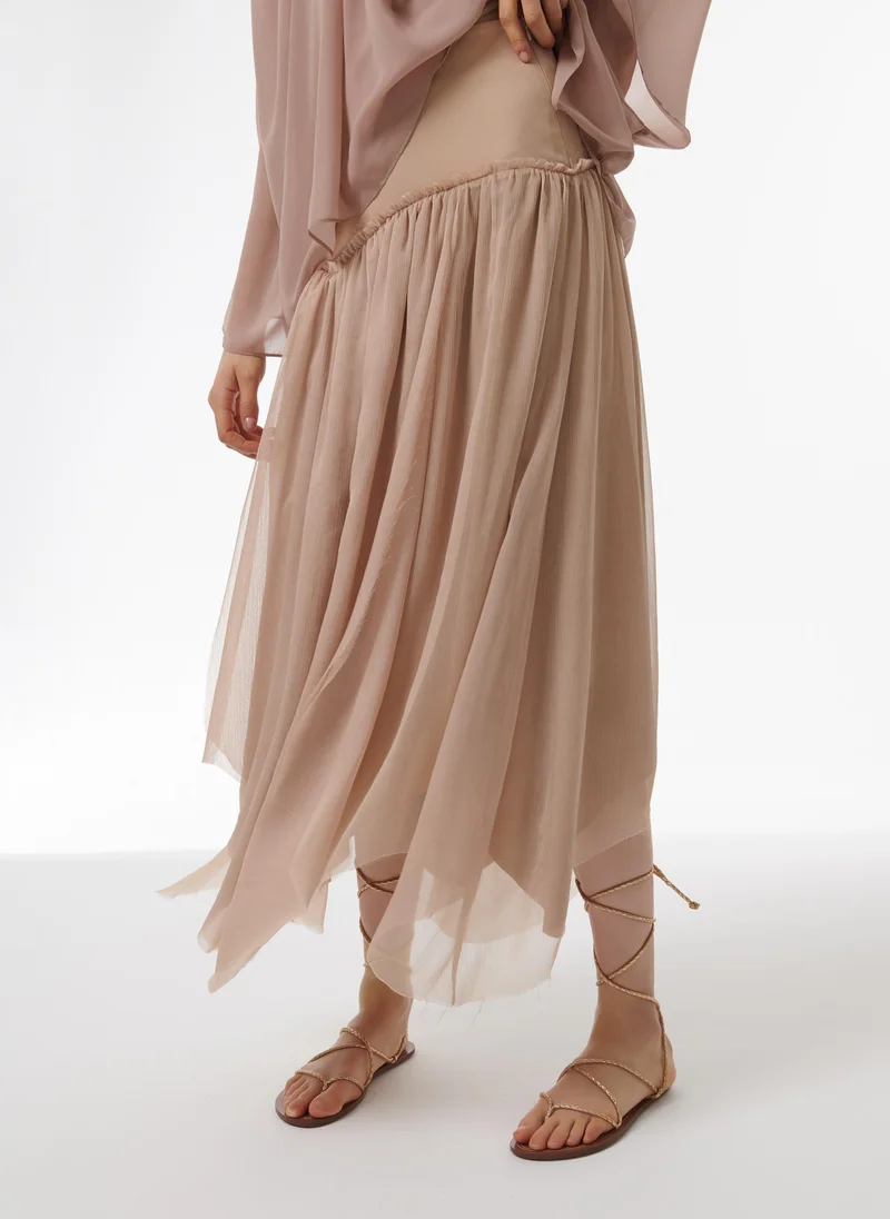 Leem  Yoke Detail Layered Skirt for Women | Best Price UAE