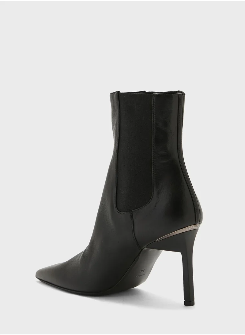 CALVIN KLEIN Geo Stiletto Chelsea Heeled Ankle Boots