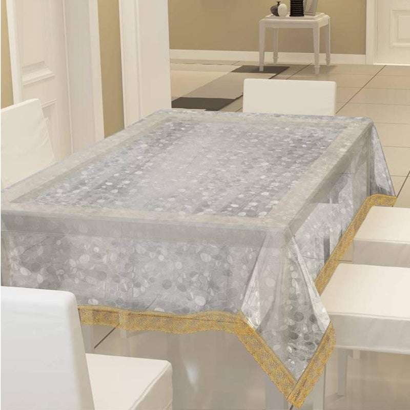 Shieldsmore Silver Plain Table Cover 40 60 inches Gold 3D 60 90 - Image 1