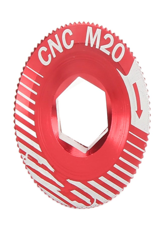 إنلي براغي ذراع كرنك الدراجة الهوائية، مصنوعة من سبائك الألومنيوم، مقاس M20، براغي تثبيت ذراع الكرنك، براغي ذراع مجموعة الكرنك للدراجة، مقاس M20، لون أحمر - Image 4