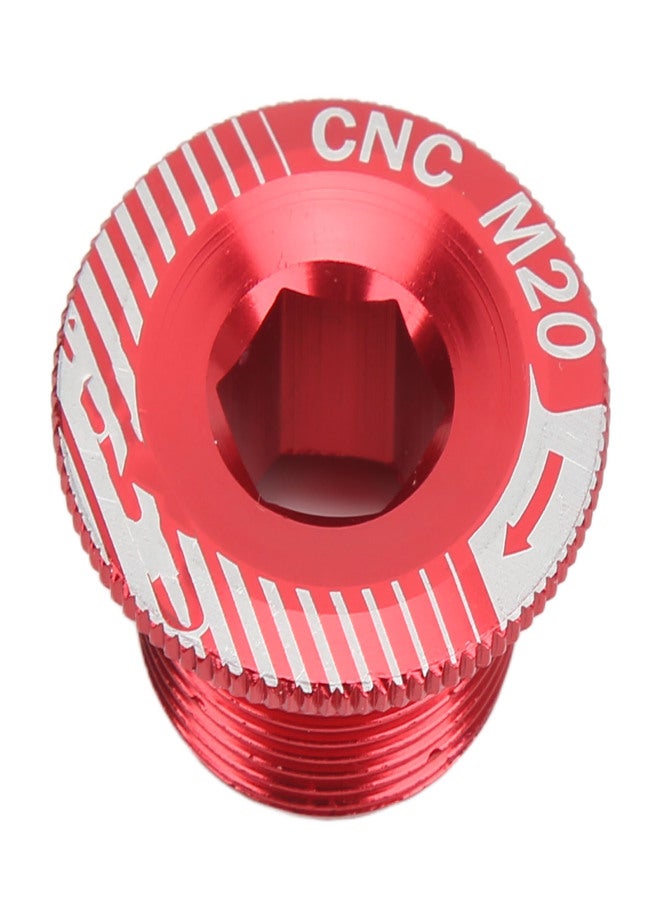 إنلي براغي ذراع كرنك الدراجة الهوائية، مصنوعة من سبائك الألومنيوم، مقاس M20، براغي تثبيت ذراع الكرنك، براغي ذراع مجموعة الكرنك للدراجة، مقاس M20، لون أحمر - Image 1