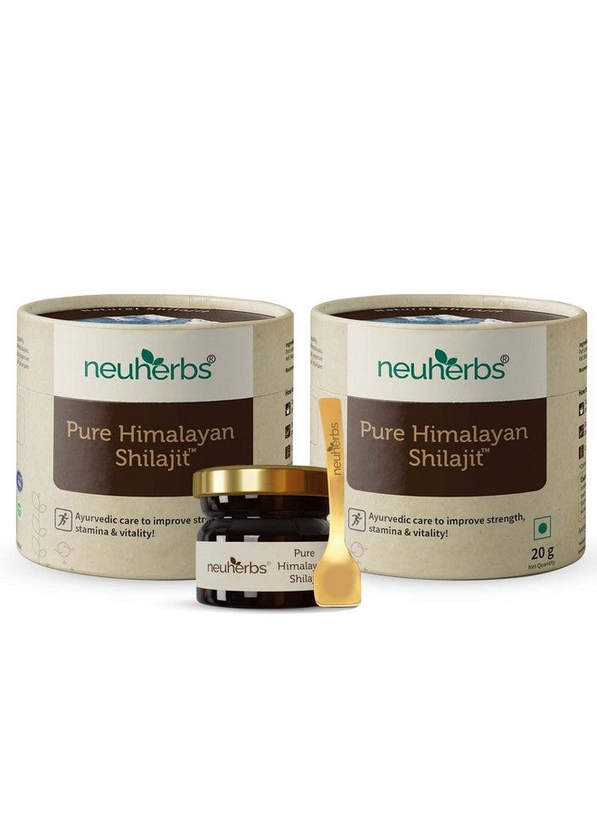 Neuherbs Shilajit - 20g X Pack of 2 |Himalayan Shilajeet Resin With 75% Fulvic Acid & 84 + Trace Minerals| Ayurvedic Original Shilajit for Endurance, Stamina and strength | Lab Tested for Purity. - Image 1