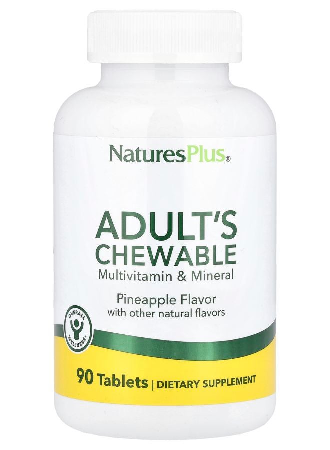 Adult's Chewable Multivitamin& Mineral Pineapple 90 Tablets