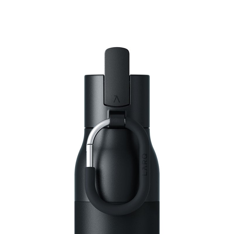 LARQ Bottle Filtered - Insulated Stainless Steel Water Bottle BPA Free with Nano Zero Technology and Long-Lasting Filters, Obsidian Black, 25oz - Image 4