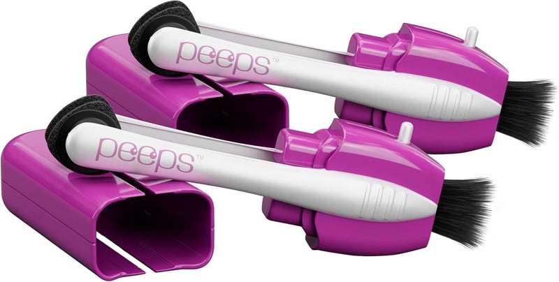 Peeps Glasses Cleaner - for Eyeglasses, Reading Glasses, and More - Lens Cleaner with Carbon Microfiber Tech-Injected Purple-2 Count (Pack of 1) - Image 1