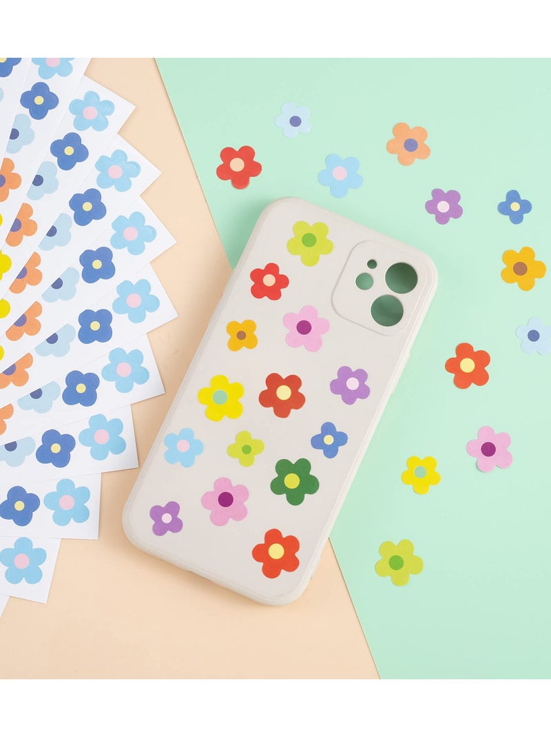 Generic 100 Mini Flower Stickers for Scrapbooking and Water Bottles, Aesthetic Self-Adhesive Vinyl Decals in Pastel Colors  - Image 2