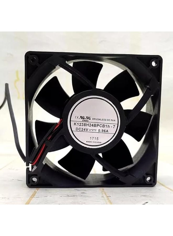 12038 12cm 24V 0.96A High Air Volume Cooling Fan K1238H24BPCB1h 7 - Image 1