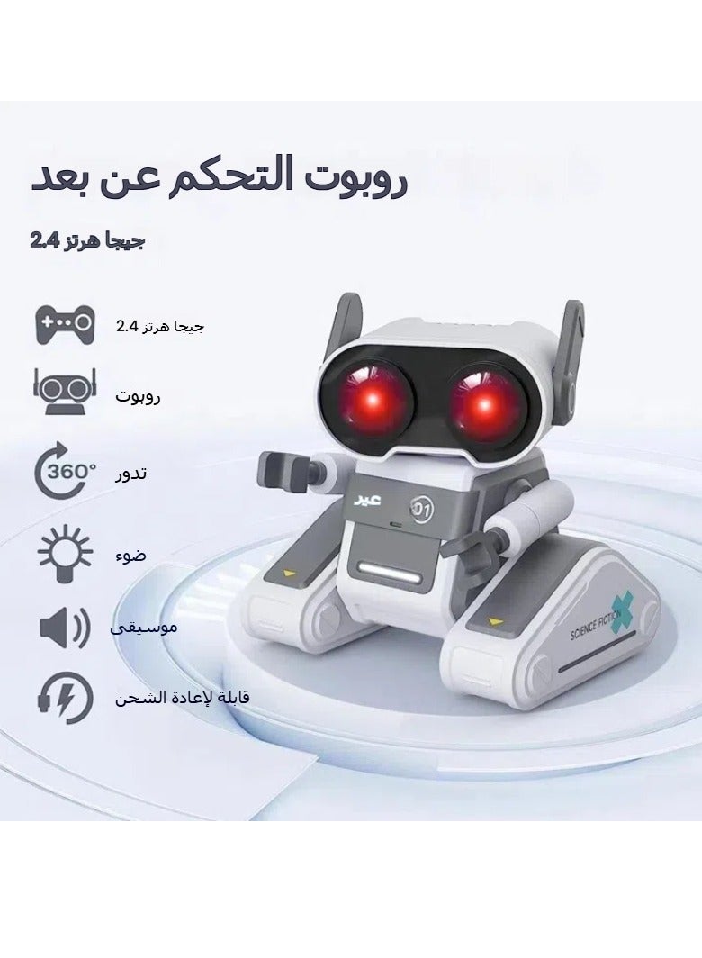 general New Remote Control Robot Toys Children's Sound and Light Dancing Electric Robots Girls Boys Toys Educational Interactive Toys (Pink) - Image 4