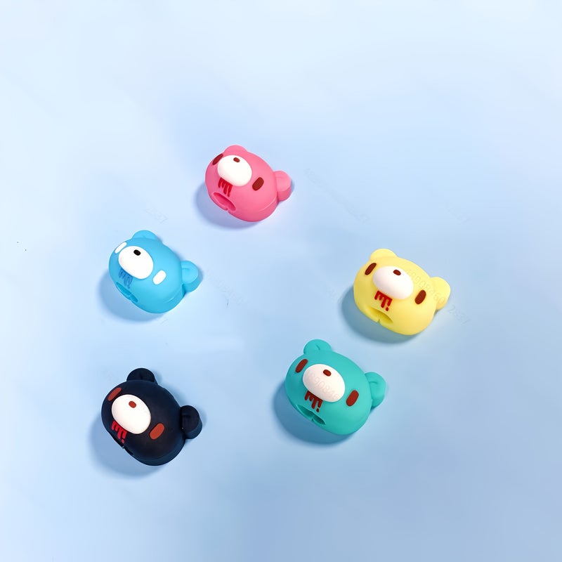 Cute Green Y2K Gloomy Bear Cable Protectors Prevent Breakage Anime Desk Decor Organize Phone Charger Headphones Wires - Image 4