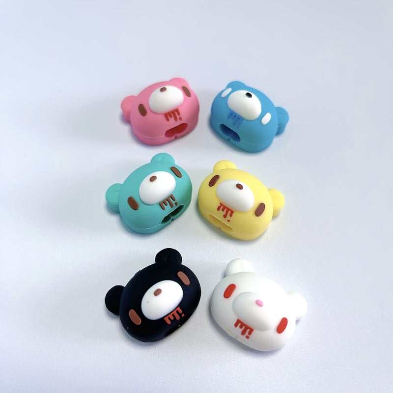 Cute Green Y2K Gloomy Bear Cable Protectors Prevent Breakage Anime Desk Decor Organize Phone Charger Headphones Wires - Image 2