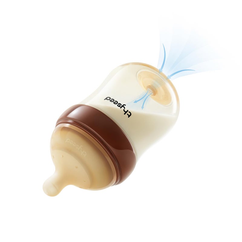 Thyseed PPSU Anti-Colic Baby Bottle, Breast-Like Extra Slow Flow Nipple for Breastfed Babies (0m+), 5 oz/160 mL, 1 Pack - Image 1