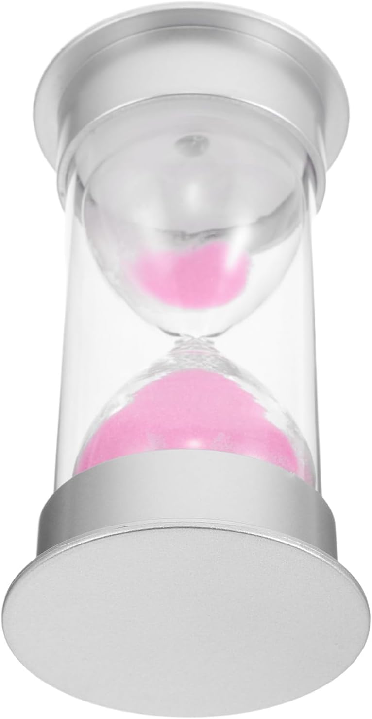 3/5/10/15/20/25/30 Minute Sand Hourglass Plastic Round for Time Management Classroom Office Use Portable Precise Timer Potty Yoga Kitchen Use(Pink,15 Minutes) - Image 1