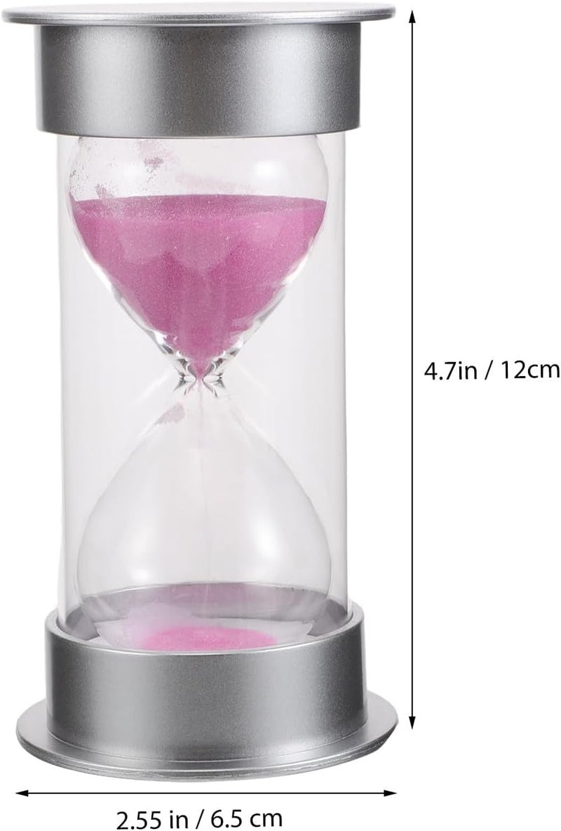 3/5/10/15/20/25/30 Minute Sand Hourglass Plastic Round for Time Management Classroom Office Use Portable Precise Timer Potty Yoga Kitchen Use(Pink,15 Minutes) - Image 2