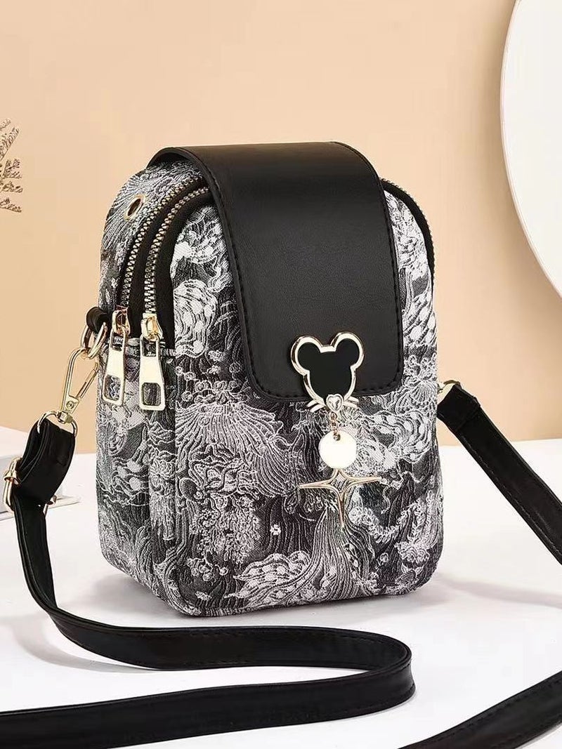 Niche Women'S Bag Autum New Style Versatile Multi-Compartment Shoulder Bag Cross-Body Mobile Phone Bag Portable Women'S Bag - Image 3