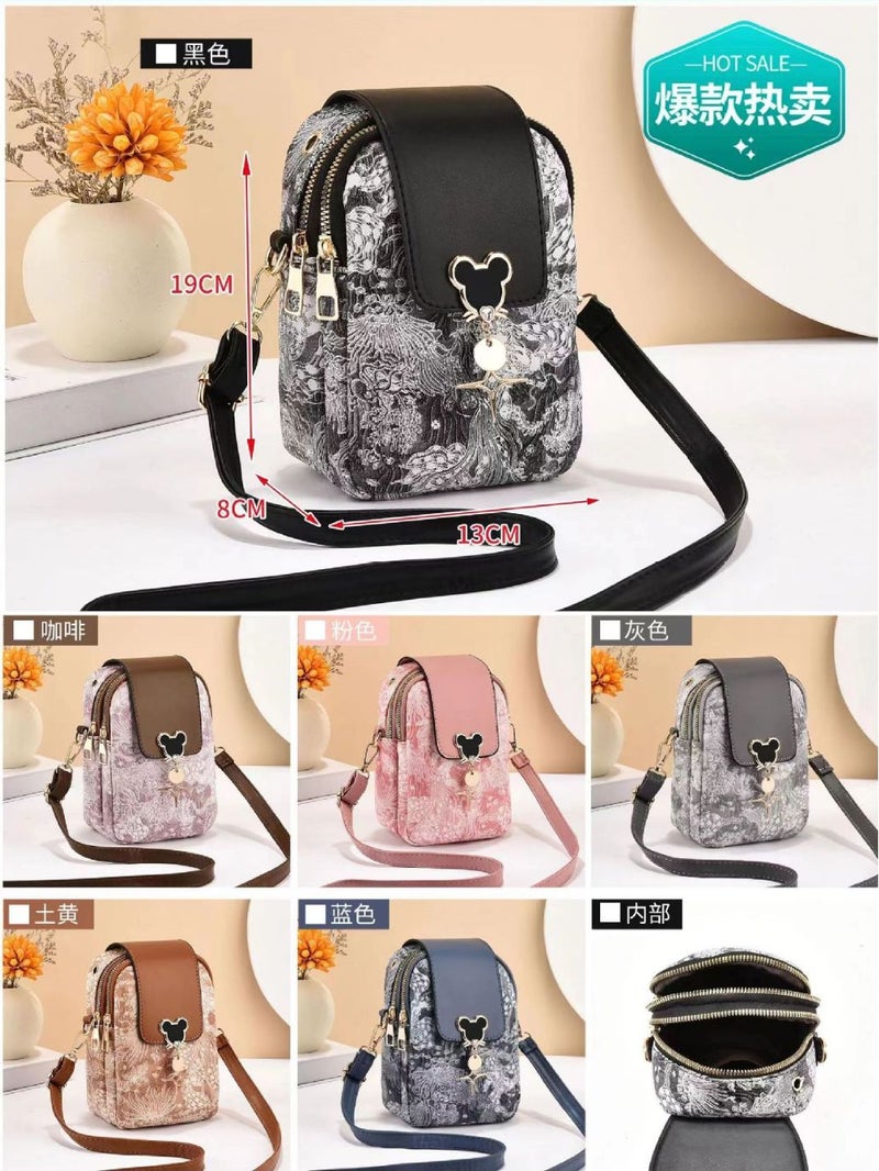 Niche Women'S Bag Autum New Style Versatile Multi-Compartment Shoulder Bag Cross-Body Mobile Phone Bag Portable Women'S Bag - Image 2