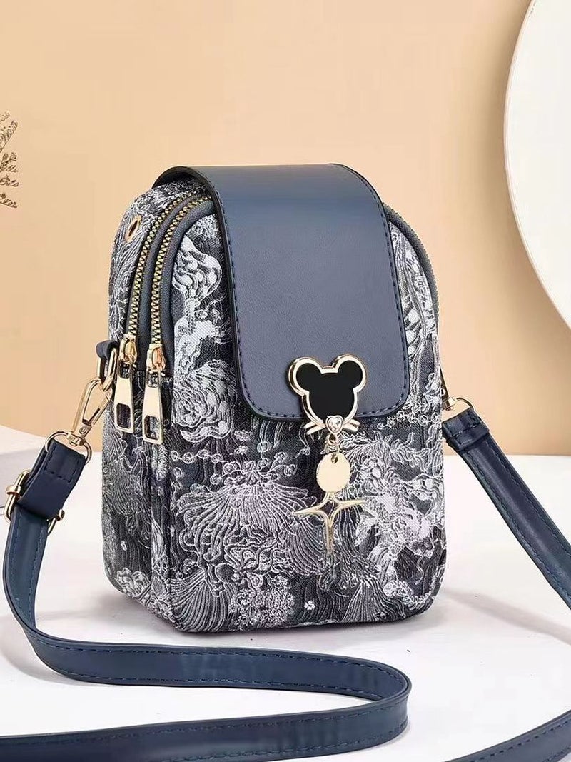 Niche Women'S Bag Autum New Style Versatile Multi-Compartment Shoulder Bag Cross-Body Mobile Phone Bag Portable Women'S Bag - Image 4