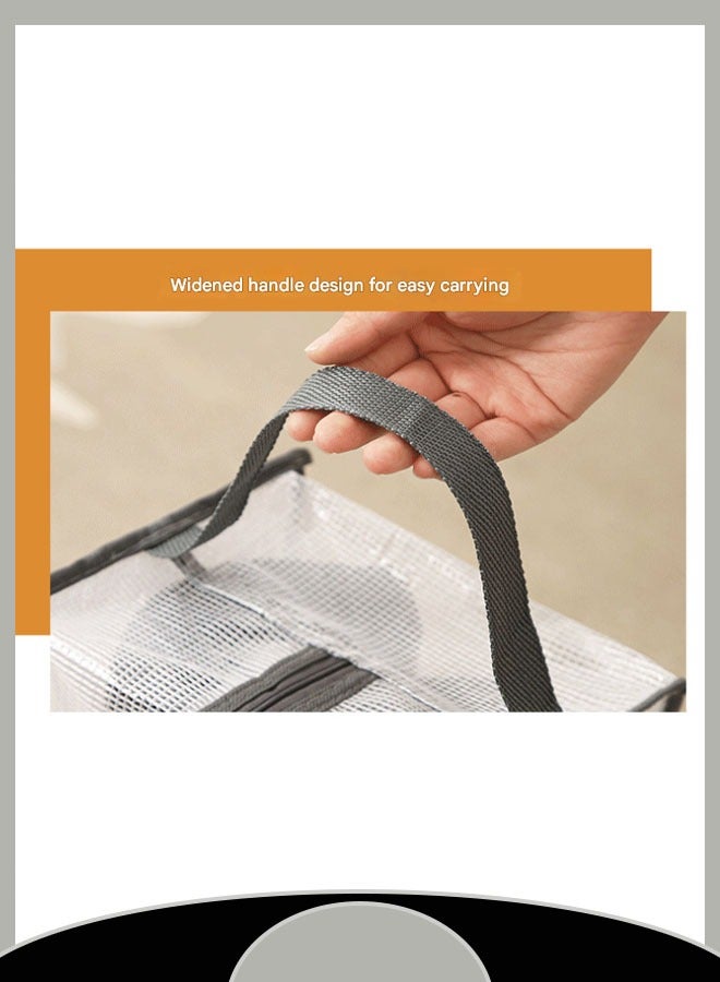 Shoe Storage Bag with Handheld Design Waterproof Smooth Zipper Transparent View Design Perfect for Organizing Footwear（S）  - Image 4