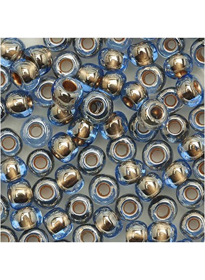 Toho Seed Beads, Gold Lined Lt Montana Blue