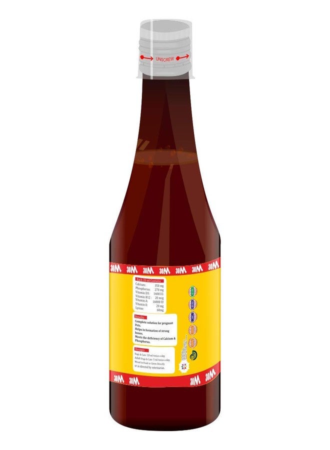 30M for Dogs/Cats | Calcium for Dogs/Cats | Dog Calcium Syrup/Cats Calcium Syrup Tonic for Dogs Puppies Cats | Pack of 2 (200ml X 2) - Image 3