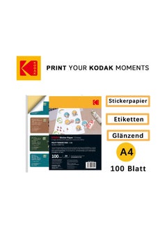 Kodak A4 Sticker Paper (210X297mm) Glossy - 100 sheets  - Image 4