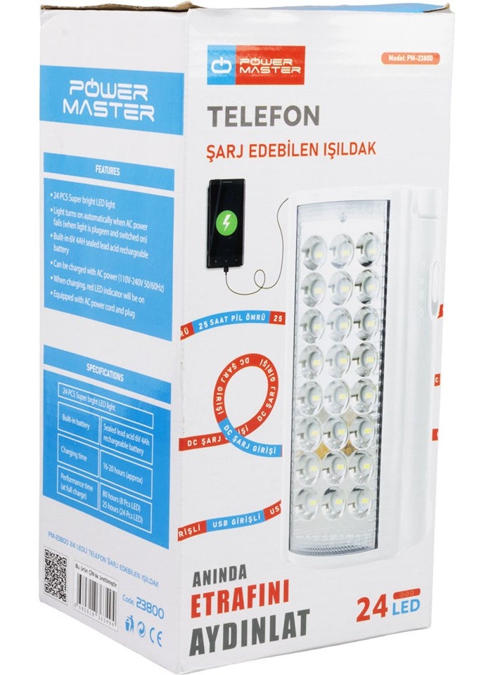 BYR Pm-23800 24 LED Phone Charging Searchlight [ tek]  - Image 4