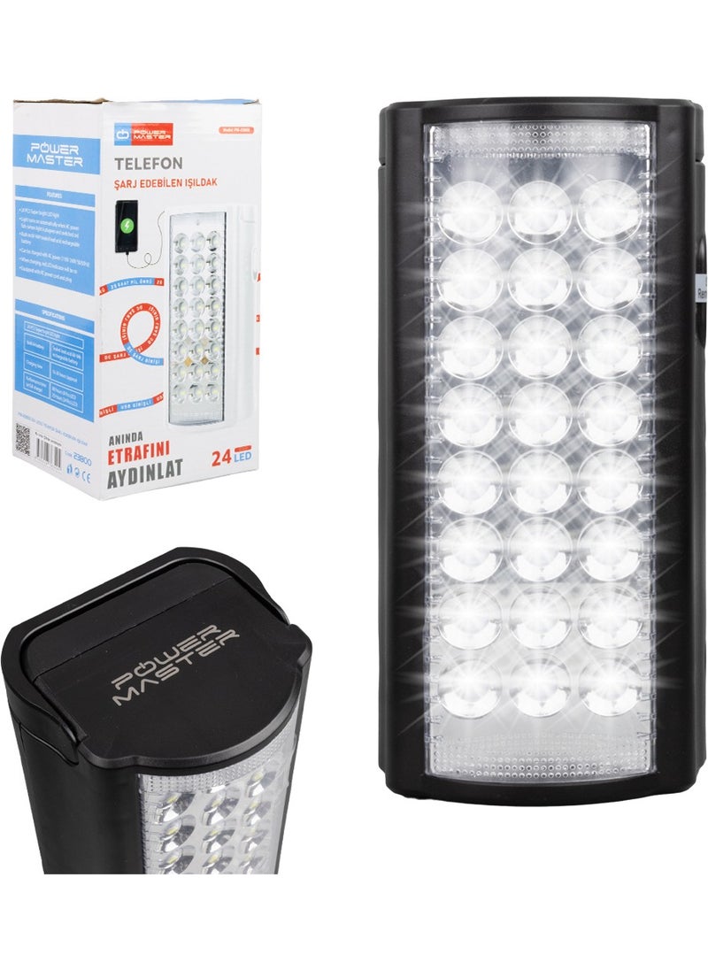BYR Pm-23800 24 LED Phone Charging Searchlight [ tek]  - Image 1