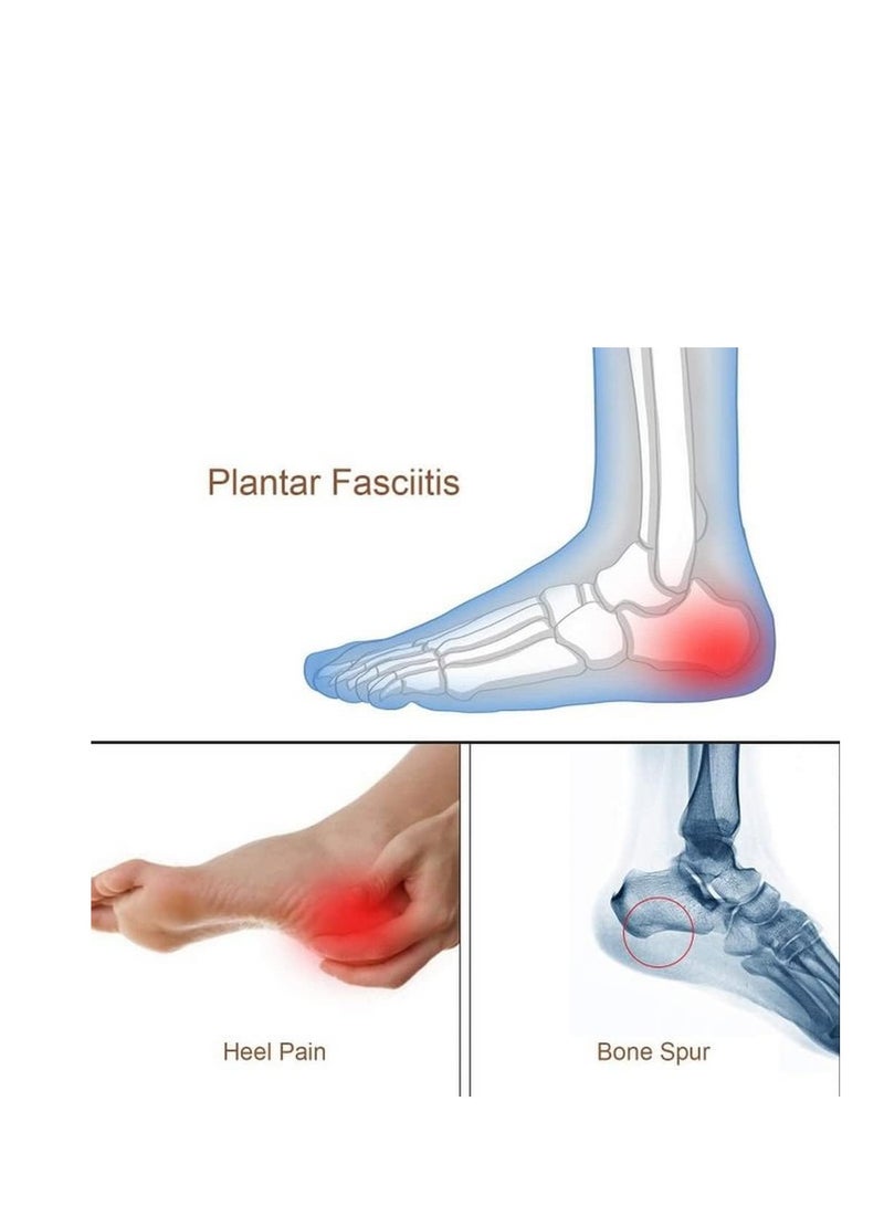 وسادات كعب من جل السيليكون- وسادات للحذاء لالتهاب اللفافة الاخمصية والام الكعب الملتهبة والام نتوءات العظام ووتر اخيل- دعامة لامتصاص الصدمات للنساء (زوج واحد/2 قطع) - Image 5