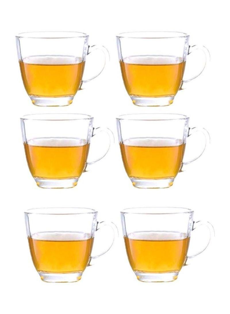 Dessini Regina 6 Pcs Glass Tea Cup Set Clear