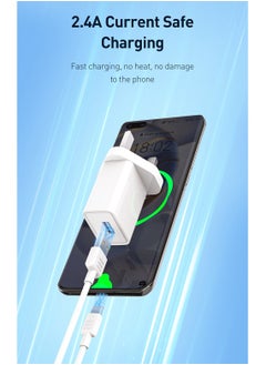 Recci 12W USB Plug Power Adapter Single PowerPort Super Compact Travel Adapter Wall Charger 2.4A Output For iPhone Xs/XS Max/XR/X/8/7/6/Plus, iPad Pro/Air 2/Mini 4, Samsung, Xiaomi etc White  - Image 4