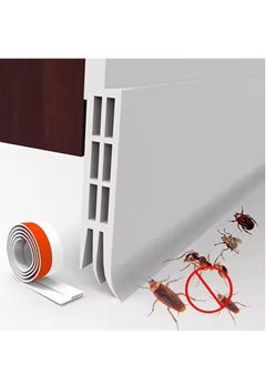 Y&D Adhesive Under Door Sweep Weather Stripping Soundproof Rubber Bottom Seal with Wider Strong for Interior Exterior Doors Guard Against Drafts Dust Noise Animals (1M Grey)  - Image 1