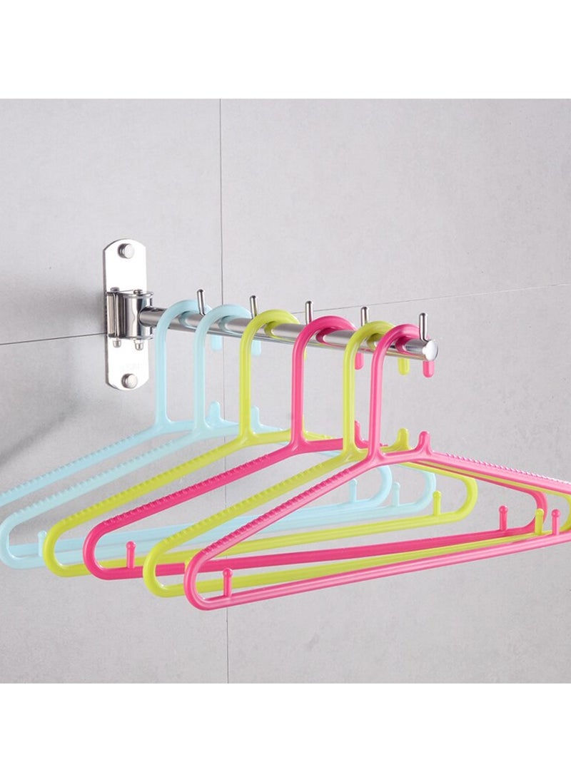 O Ozone 180 Degree Rotatable Clothes Hanger Coat Hanger Stainless Steel Cloth Hanger Wall Mount 5 Hooks for Bathroom, Bedroom, Laundry Room-Silver  - Image 5