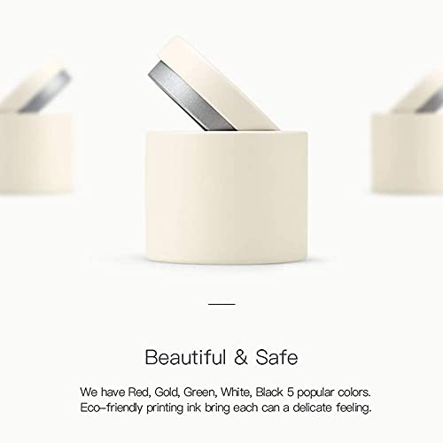 Tianhui Mini Small Tin Can Box with Lids Canister for Coffee Tea Candy Storage Loose Leaf Tea Tin Containers Storage 5 Pcs (White, S) - Image 4