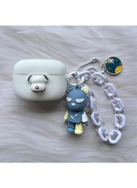 Suitable For Vivo TWS 4 Wireless Bluetooth Headset Protective Case IQOO TWS 2 Cartoon Charging Box Soft Case-Colour:03+pendant-Model:iQOO TWS 2