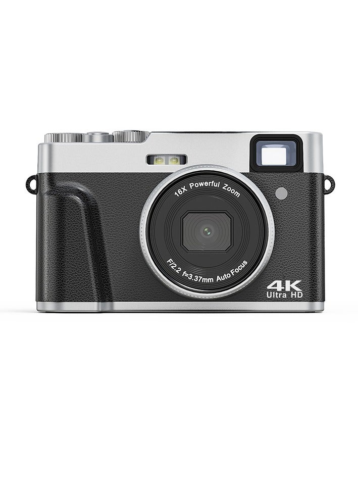 Compact 48MP 4K Autofocus Digital Camera with Anti-shake, 16X Zoom, Rechargeable Battery - Portable Pocket Cam - Image 3