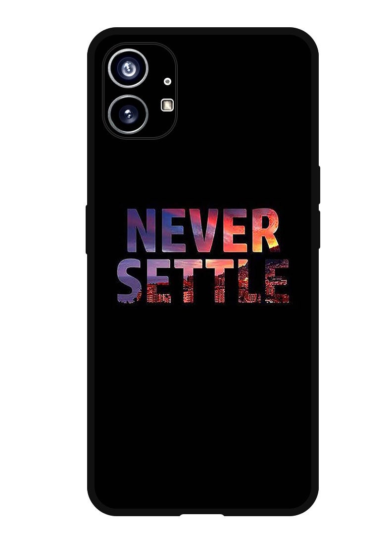 Theodor غطاء واقي مضاد للخدش ومقاوم للصدمات لهاتف Nothing Phone 1 Never Settle - Image 1