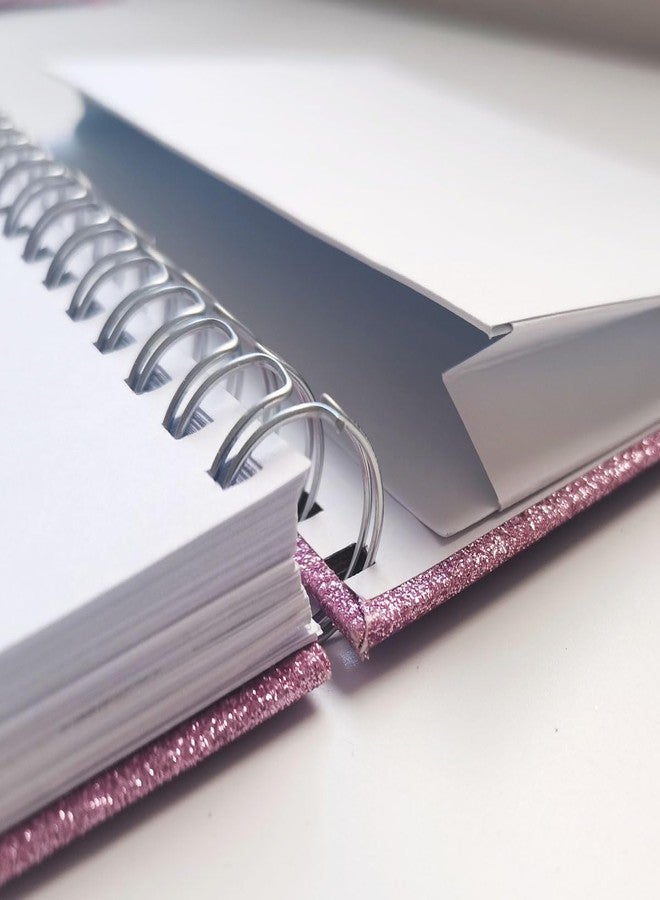 Twinkle Spiral Notebook, Glittery Pink Journal Notebook, 2Pack Hardcover Journals for note taking, Thick Paper, 180 Pages, 8.2” x 6” - Image 4