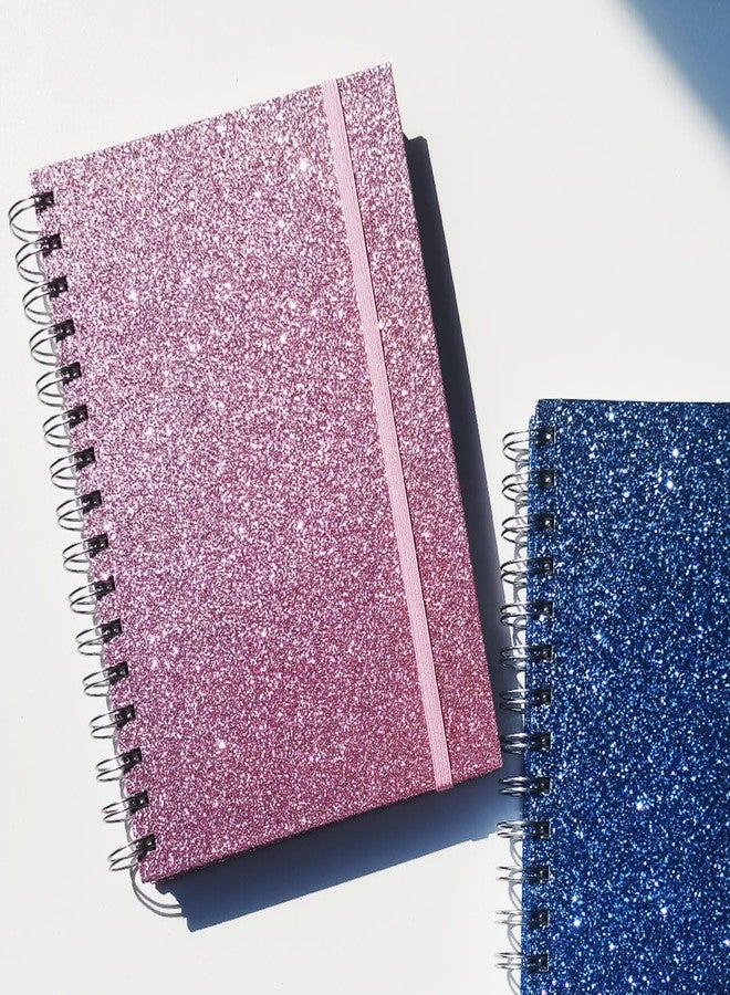 Twinkle Spiral Notebook, Glittery Pink Journal Notebook, 2Pack Hardcover Journals for note taking, Thick Paper, 180 Pages, 8.2” x 6” - Image 5